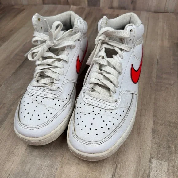 Nike Women's 8 Court Vision Lo Shoes White/Pink Leather CD5436-102 - Picture 6 of 6